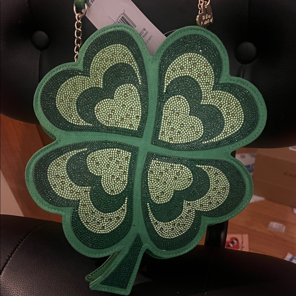 New! Betsy Johnson Shamrock Purse